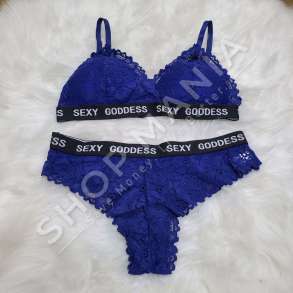 SET INTIMO BLU "SEXY GODDESS" ME DANTELLE - IVI-024
