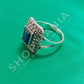UNAZE ARGJENDI ME GUR ZIRKONI "KATRORE -  BLU"