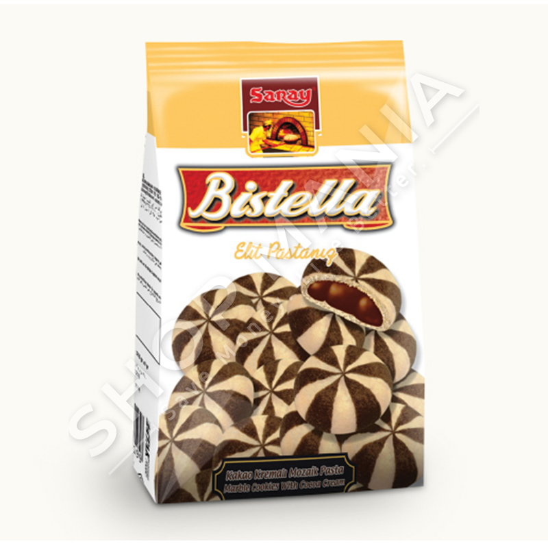SARAY - BISKOTA ME MBUSHJE KREM KAKAO "BISTELLA MOSAIC" - 150G