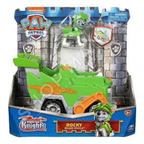 SPIN MASTER - PAW PATROL ROCKY I ARMATOSUR & AUTOMJETI I TIJ +3VJEC "FIGURE PAW PATROL RESCUE KNIGHTS DELUXE VEHICLE" - 778988429419