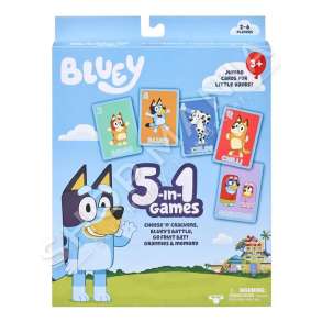 MOOSE - LOJE ME LETRA 53COPE/+3VJEC "PLAYING CARD BLUEY 5IN1 GAME" - 630996130322