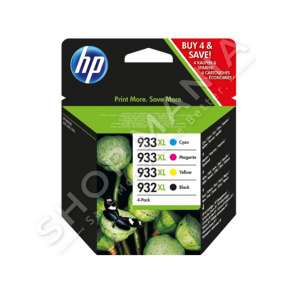 HP - MULTIPACK NGJYRË E ZEZË / NGJYRË E KALTËR / NGJYRË MAGENTA / NGJYRË E VERDHË C2P42AE 932 XL / 933 XL 1X KARTUÇË ME BOJË HP 932XL + 3X KARTUÇA HP 933XL: C +M +Y